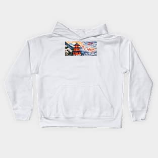 Hokusai's Fantasy Kids Hoodie